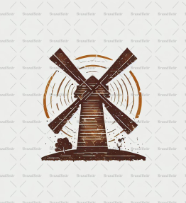 Rustikale Windmühle